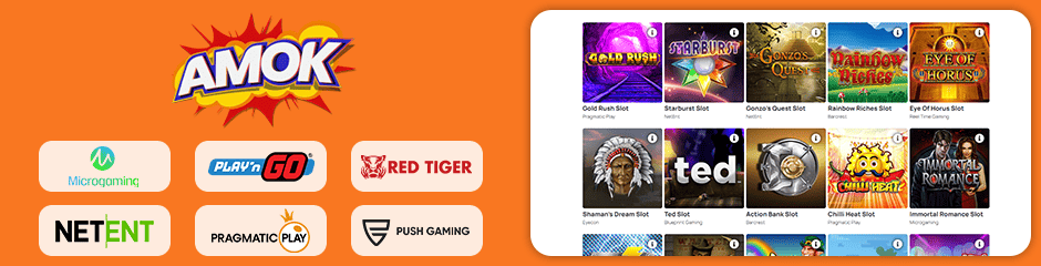Amok Casino games and software
