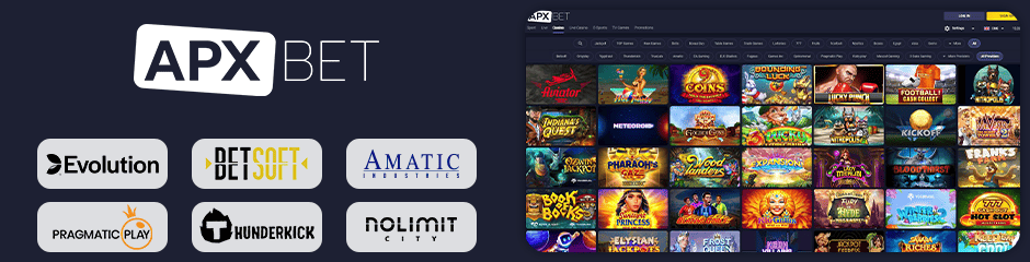 ApxBet Casino games and software