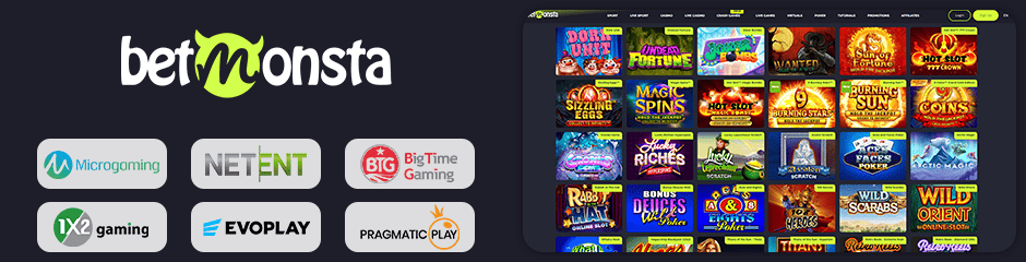 Bet Monsta Casino games and software