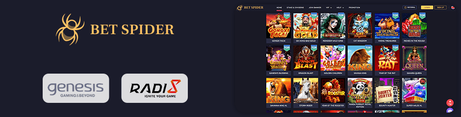 Bet Spider Casino games and software