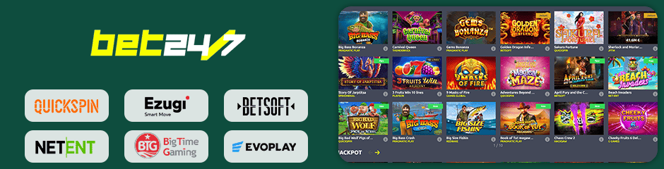 bet247 casino games and software