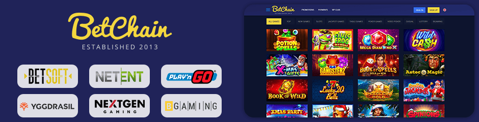 Betchain Casino games and software
