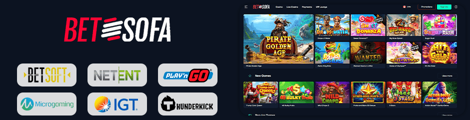 Betsofa Casino games and software