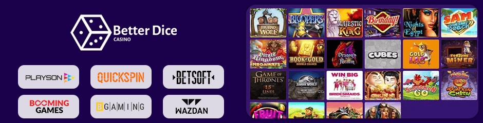 BetterDice Casino games and software