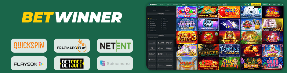 BetWinner Casino games and software