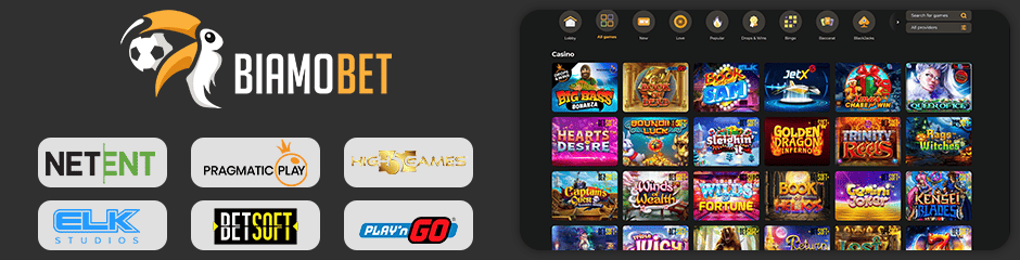 BiamoBet Casino games and software