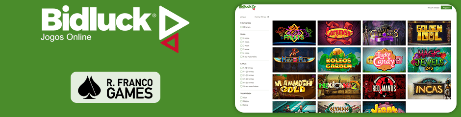 Bidluck Casino games and software