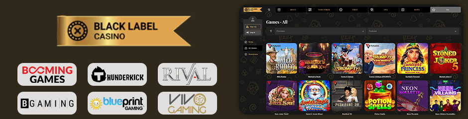 Black Label Casino games and software