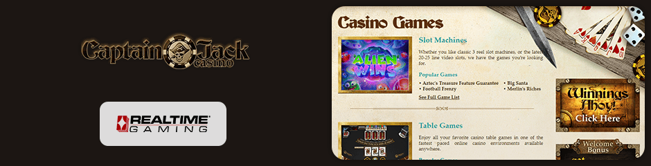 Captain Jack Casino games and software