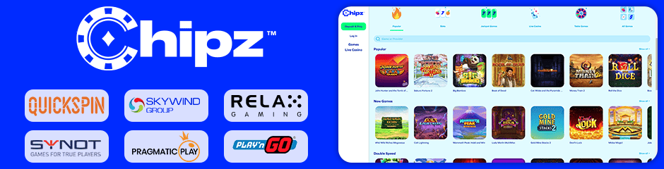 Chipz Casino games and software