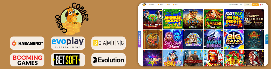 Cobber Casino games and software