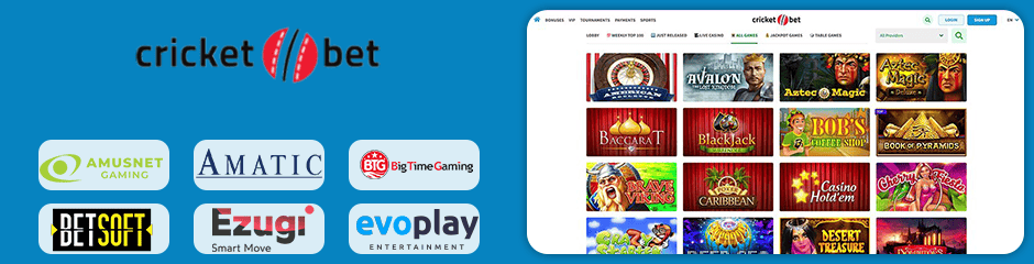Cricket Casino games and software