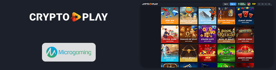 Cryptoplay Casino games and software