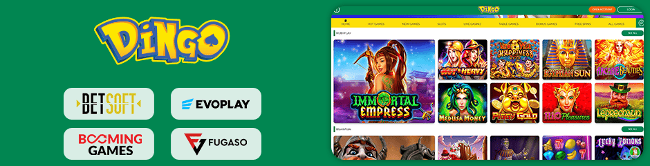 Dingo Casino games and software