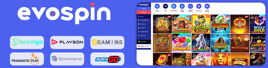 EvoSpin Casino games and software