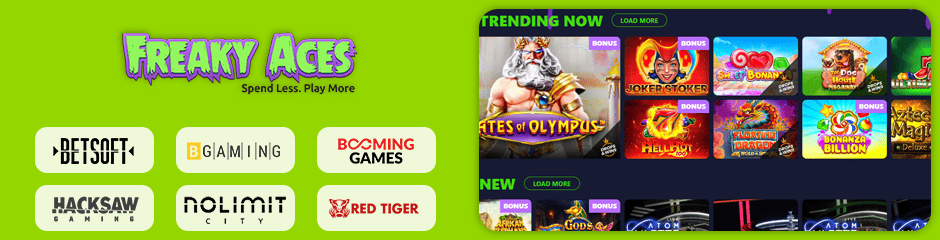 Freaky Aces Casino games and software