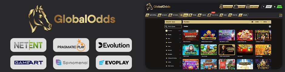 GlobalOdds Casino games and software