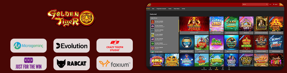 Golden Tiger Casino games and software