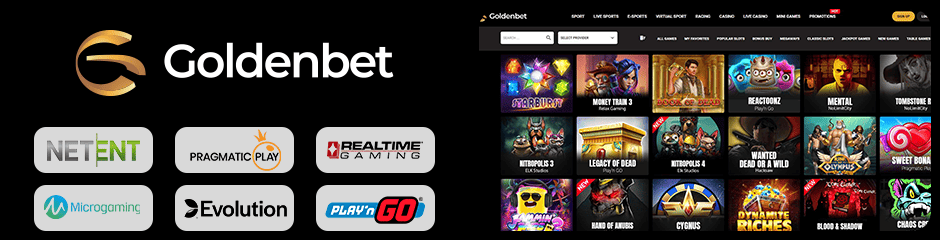 Goldenbet Casino games and software