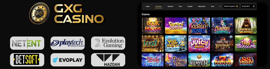 GXGBet Casino games and software