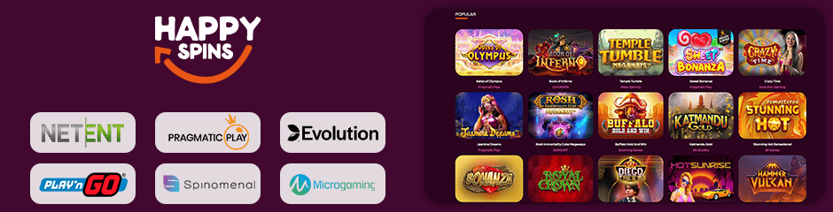 Happy Spins Casino games and software