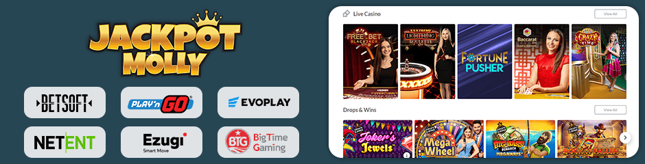Jackpot Molly Casino games and software