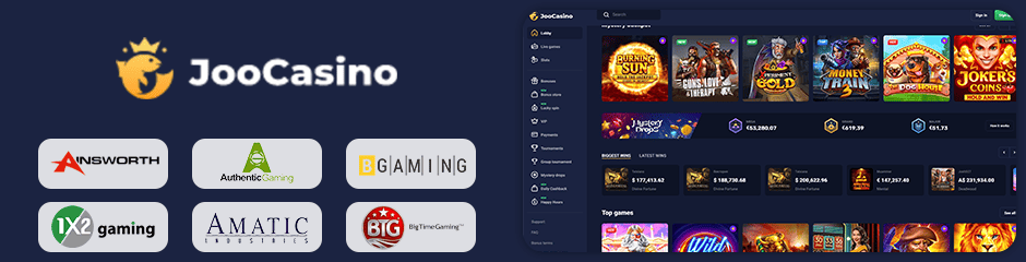 Joo Casino games and software