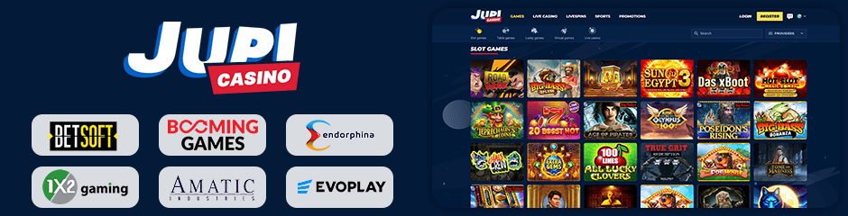 Jupi Casino games and software