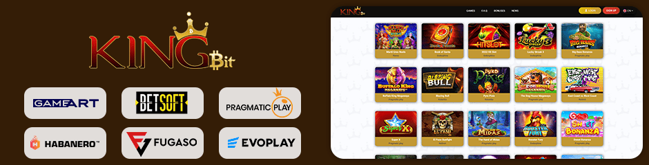 Kingbit Casino games and software