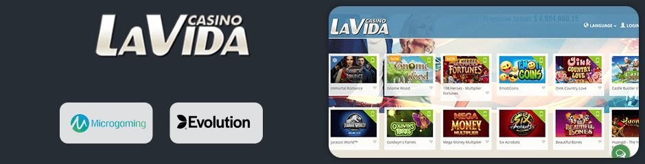 La Vida Casino games and software