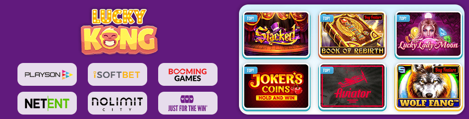 Lucky Kong Casino games and software