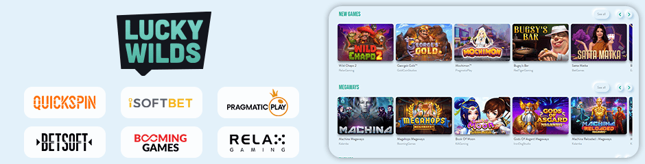 Lucky Wilds Casino games and software
