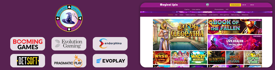Magical Spin Casino games and software