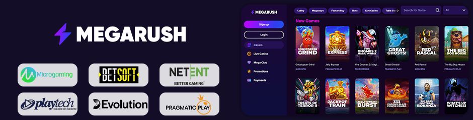 megarush casino game and software