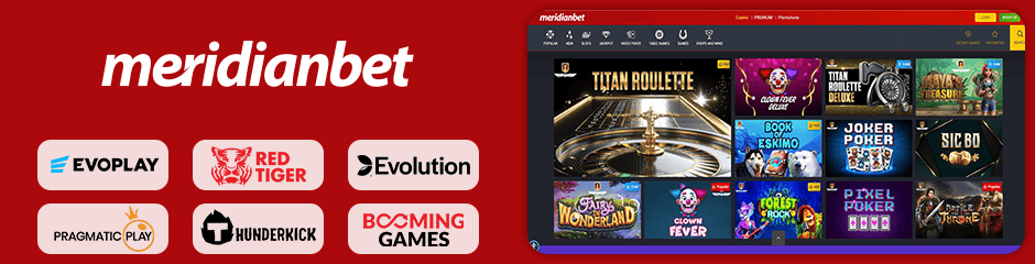 Meridian Bet Casino games and software
