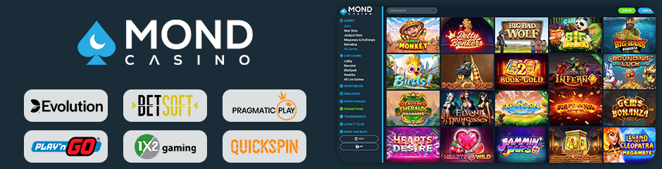 Mond Casino games and software