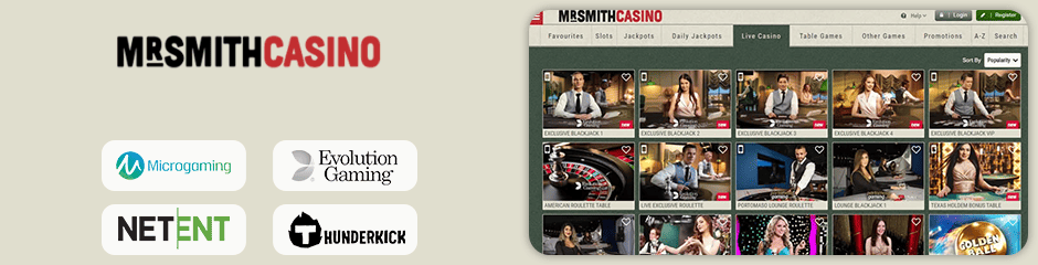 Mr Smith Casino games and software