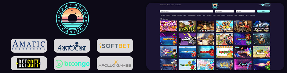 Ocean Breeze Casino games and software