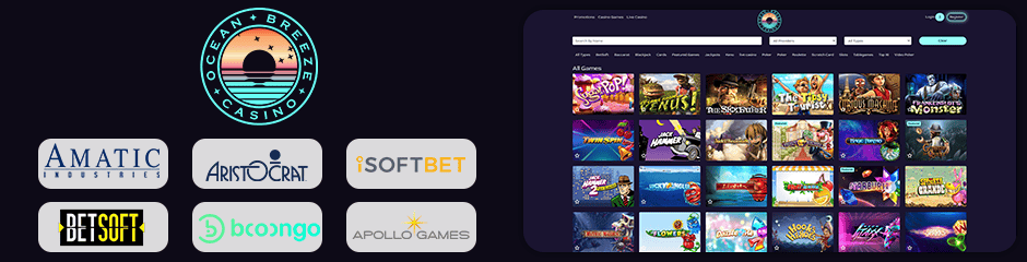 Ocean Breeze Casino games and software