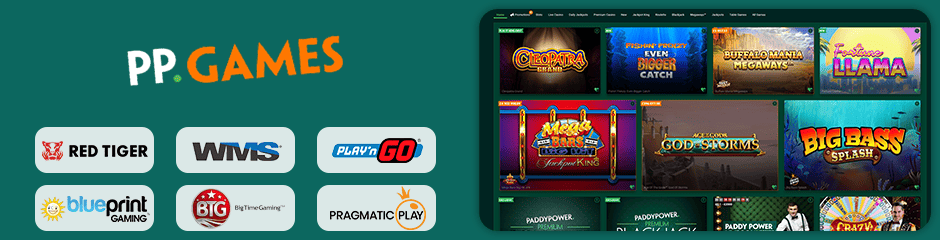 Paddy Power Casino games and software