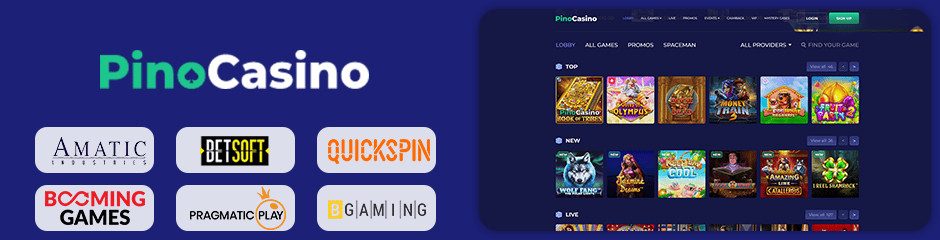 Pino Casino games and software