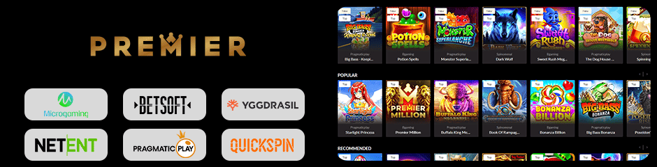Premier Casino games and software