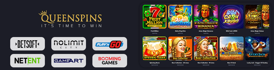 Queenspins Casino games and software