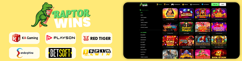 Raptor Wins Casino games and software