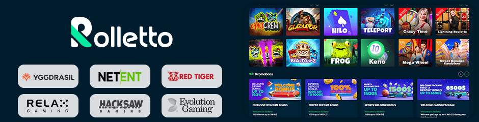rolletto casino games and software