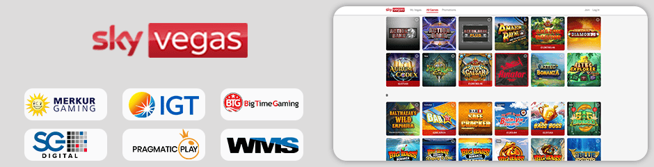 Sky Vegas Casino games and software