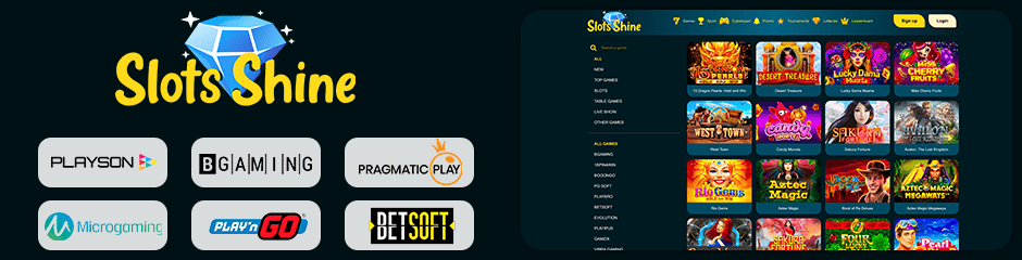 Slots Shine Casino games and software