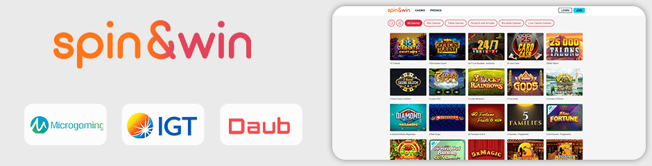 Spin And Win Casino games and software