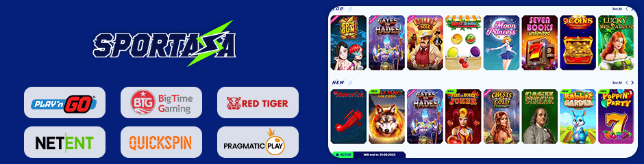 Sportaza Casino games and software