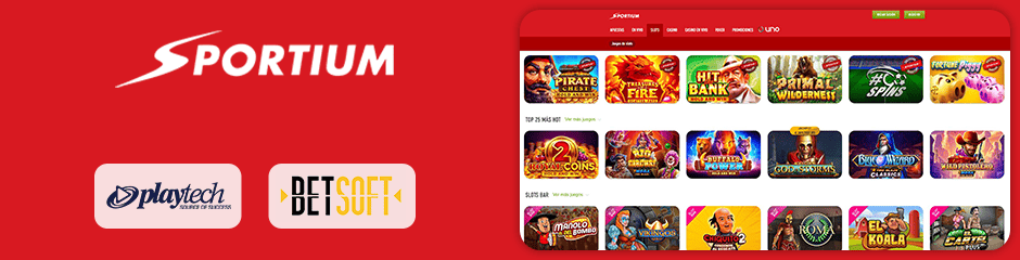 Sportium Casino games and software